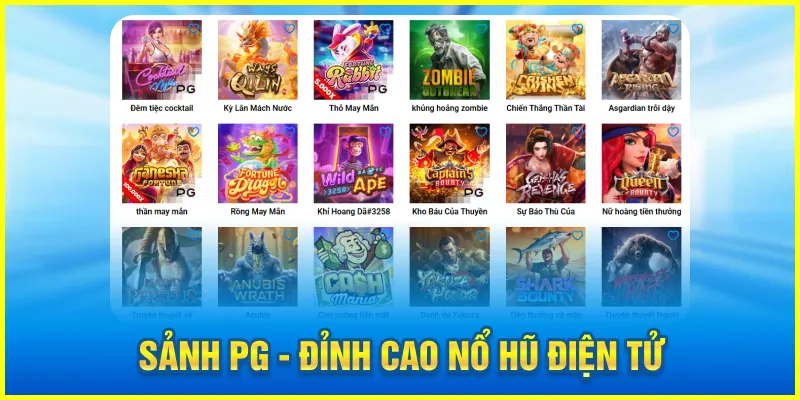 Sảnh PG - đỉnh cao nổ hũ điện tử